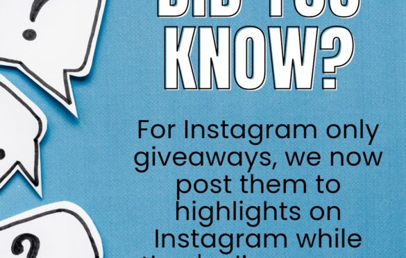 Did You Know – Instagram Only Giveaways